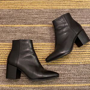 Aldo Black Leather Booties